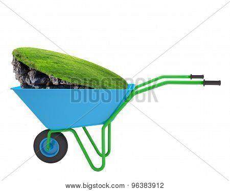 Green island in hand-barrow
