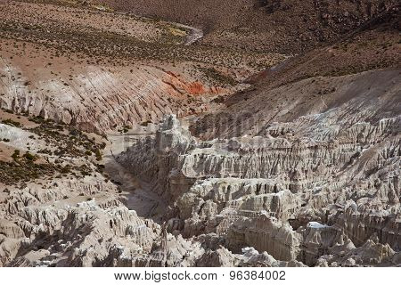 Intricate Rock Formations on the Chilean Altiplano