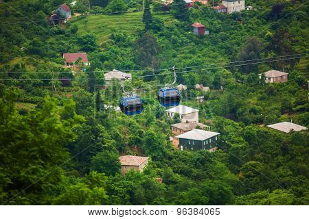 BATUMI, GEORGIA - JULY 20: view from cabin cableway