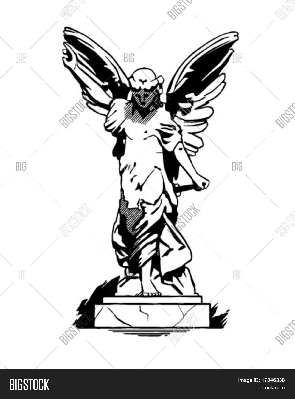 Angel Statue Retro Vector & Photo (Free Trial) Bigstock