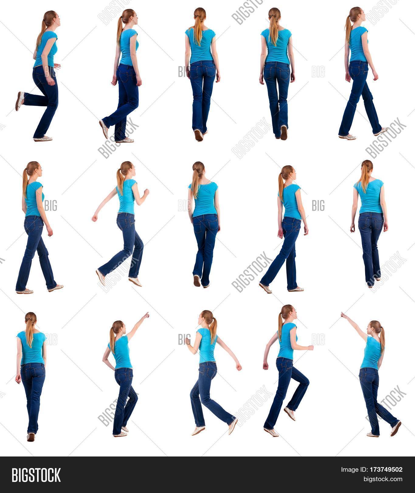 Set Back View Walking Image & Photo (Free Trial) | Bigstock
