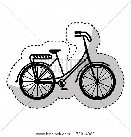 bicycle drawing romanitc card vector illustration design