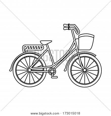 bicycle drawing romanitc card vector illustration design