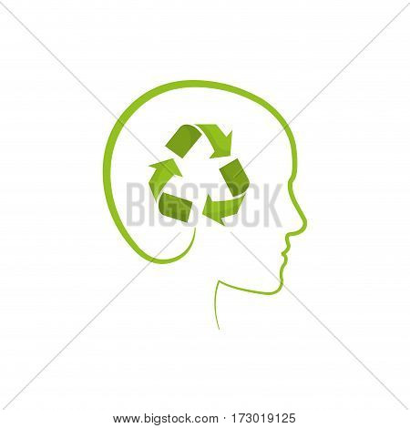 Go green ecology icon vector illustration graphic design