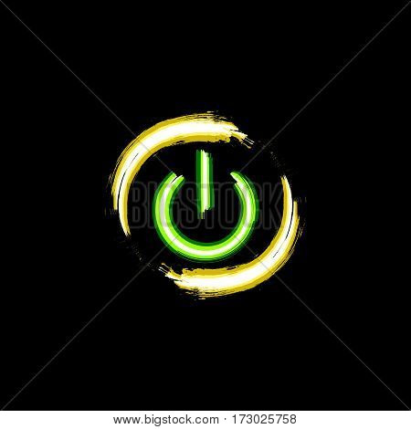 On And Off Neon Button