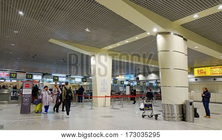 Domodedovo Intl Airport In Moscow, Russia