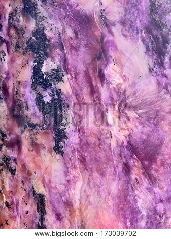 charoite stone texture macro photo