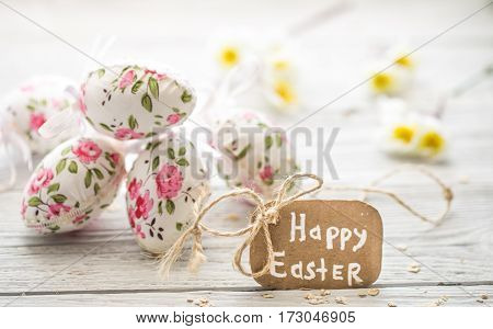 Easter Composition With Eggs
