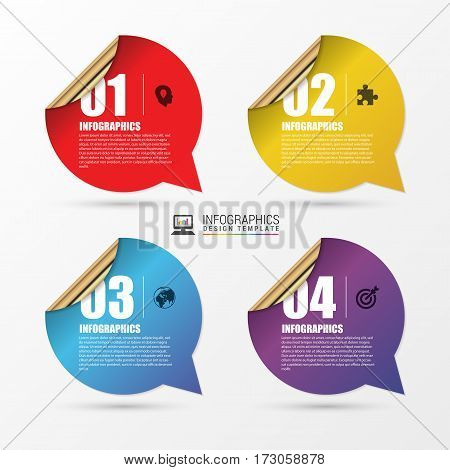 Modern business steps. Origami style options banner. Vector illustration. can be used for workflow layout diagram number options step up options infographics.