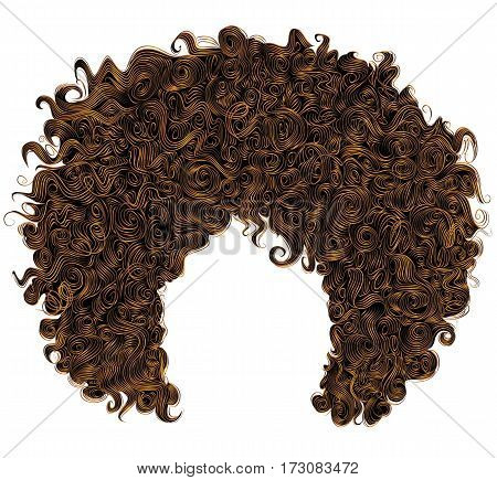trendy curly  red  hair  . realistic  3d . spherical 
hairstyle  redhead. fashion beauty style .