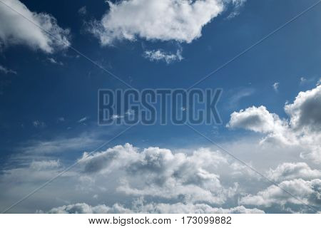online translator bright blue sky with clouds and clouds