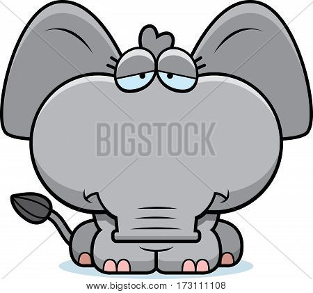 Cartoon Sad Elephant