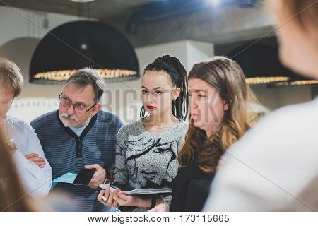 Russia, Novosibirsk, business conference in loft bee 02 february 2017