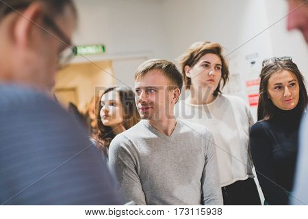 Russia, Novosibirsk, business conference in loft bee 02 february 2017