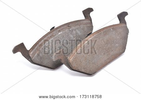 car brake pads isolated on white background