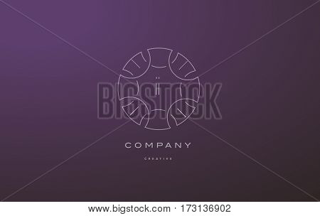 Ik I K Monogram Floral Line Art Flower Letter Company Logo Icon Design