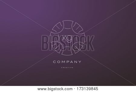 Xg X G Monogram Floral Line Art Flower Letter Company Logo Icon Design
