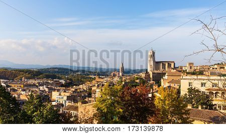 The Medieval Quarter Of Gerona.  Costa Brava, Catalonia, Spain.