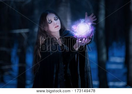 Enchantress at the magic bullet in the enchanted forest