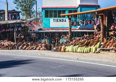 Market On Roadside In Guatemala