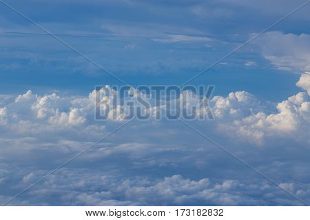 Blue sky and white clouds nautral landscape background