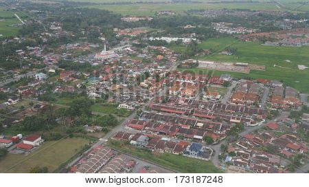 Ariel view of Alor Setar, Malaysia