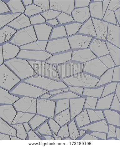 Abstract vector grey stone wall. Background, wallpaper