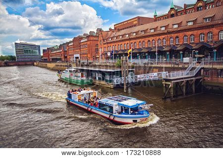 HAMBURG GERMANY - JUNE 10: Deutsches Zoll museum in the Speicherstadt in Hamburg in 2012. It was founded in 1927 by Dr. Johannes Popitz