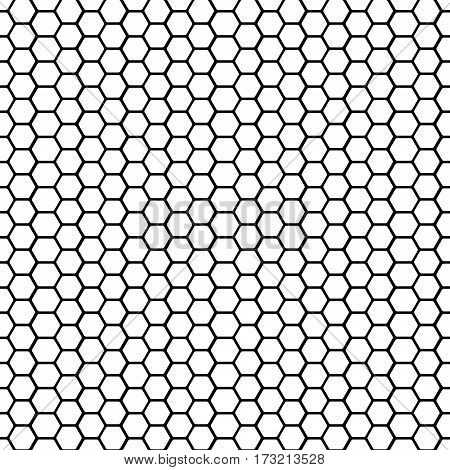 Black and white basic hexagonal shape honeycomb abstract background texture vector illustration eps10