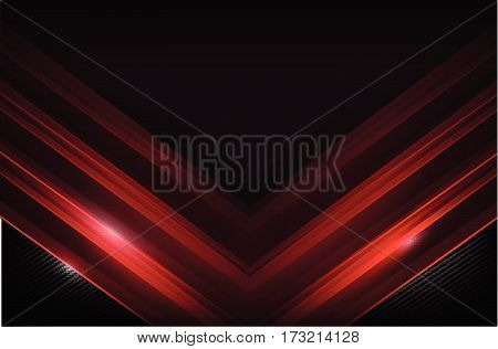 Dark carbon fiber and red overlap element abstract background vector illustration eps10