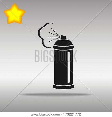 black Spray Icon button logo symbol concept high quality on the gray background