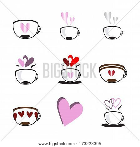 coffee icon set all about coffee shop
