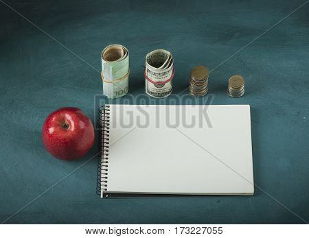 Background of banknotes. Euro banknotes 50 fifty. Money background