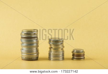 Background of banknotes. Euro banknotes 50 fifty. Money background