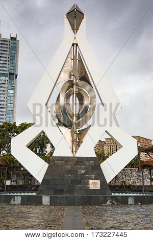 SANTA CRUZ DE TENERIFE SPAIN - 12.02.2017: Auditorio de Tenerife in Santa Cruz in Tenerife Canary Islands Spain. This auditorium was designed by famous architect Santiago Calatrava