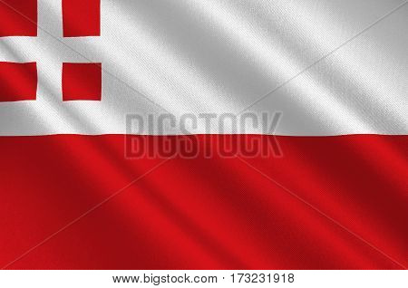 Flag of Utrecht is a province of the Netherlands. 3d illustration