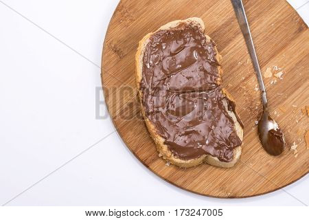 Chocolate Nougat Cream On The Bread