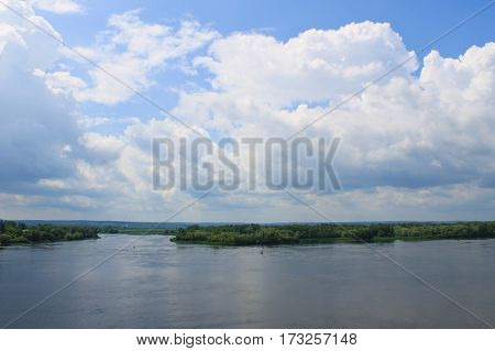 View on the river Dnieper in Ukraine