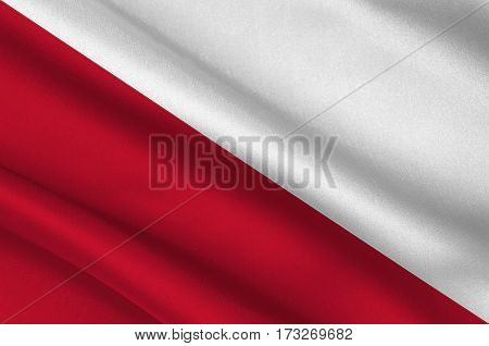 Flag of Utrecht is the capital and most populous city in the Dutch province of Utrecht. 3d illustration