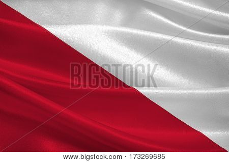 Flag of Utrecht is the capital and most populous city in the Dutch province of Utrecht. 3d illustration