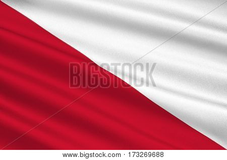 Flag of Utrecht is the capital and most populous city in the Dutch province of Utrecht. 3d illustration