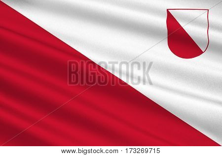 Flag of Utrecht is the capital and most populous city in the Dutch province of Utrecht. 3d illustration