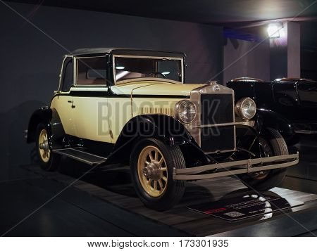 Ancient Cars At Car Museum In Turin