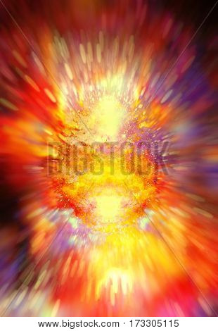 Cosmic space and stars, color cosmic abstract background. crystalic explosion effect