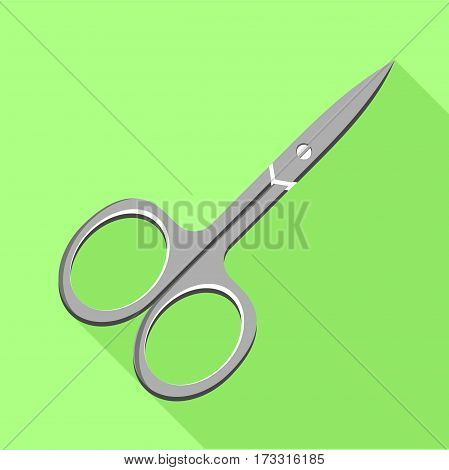 Nain scissors icon. Flat illustration of nain scissors vector icon for web