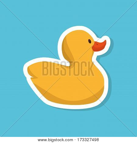 duck plastic toy icon vector illustration design