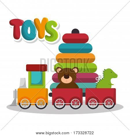 set kids toys icons vector illustration design