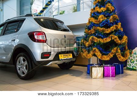 Showroom Of Dealership Chevrolet And Car In It In Kirov City In 2016