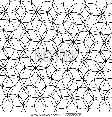 Circle in the paper
Black intersecting circles in a decorative pattern on a white background flower vector illustration background design Stock