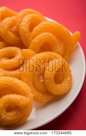 sweet paneer jalebi or jilbi or jilabi, favourite indian festival food